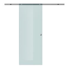 Porta Scorrevole in Vetro Smerigliato con Binario in Alluminio per Bagno Cucina Studio Vetro 205cm