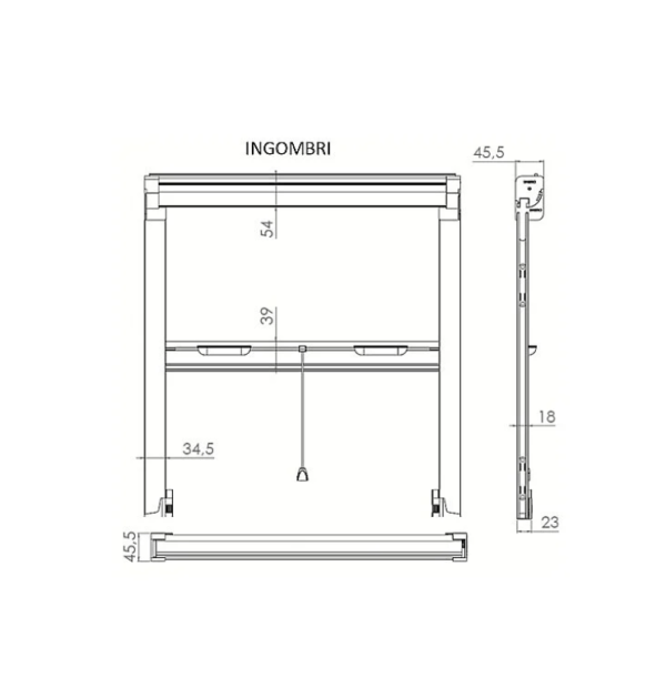 Zanzariera a Rullo Riducibile Verticale a Molla fai da te 60 x 150 Bianco 9010