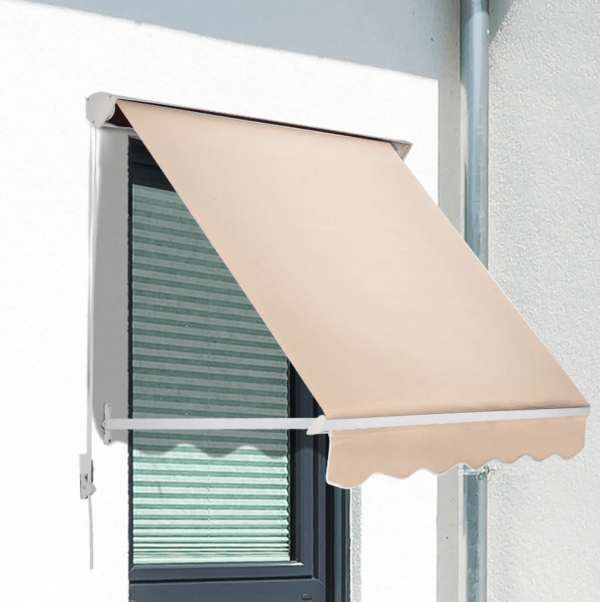 Tenda da sole avvolgibile anti uv alluminio poliestere beige